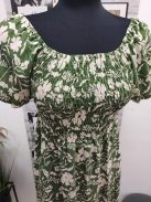 23237 KIARA – nőies elegancia mediterrán hangulattal (krémszín alapon sötétzöld minta)