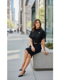 25175 GINEVRA – fekete öves női midi ruha