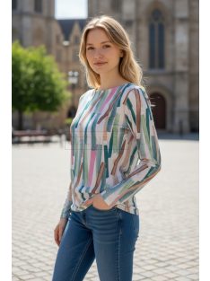   25448 Calisse – női mintás hosszú ujjú felső (geometrikus)