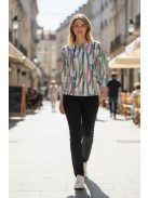 25448 Calisse – női mintás hosszú ujjú felső (geometrikus)