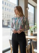 25448 Calisse – női mintás hosszú ujjú felső (geometrikus)