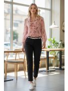 2808 Velmira – női öves fekete nadrág