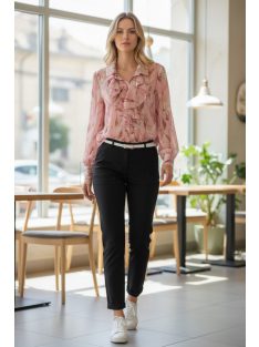 2808 Velmira – női öves fekete nadrág