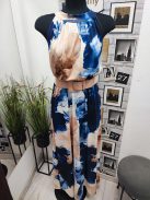 2942 Francesca maxi ruha (törtfehér-kék-barna minta)