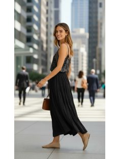 31034 VALERIA – fekete, légies maxi szoknya