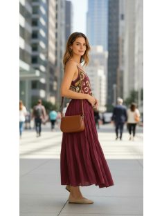 31034 VALERIA – bordó, légies maxi szoknya