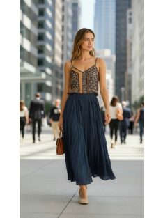 31034 VALERIA – sötétkék, légies maxi szoknya