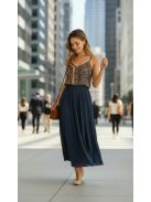 31034 VALERIA – sötétkék, légies maxi szoknya