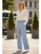 3121 Viviana – Babakék elegáns egyenes szárú nadrág