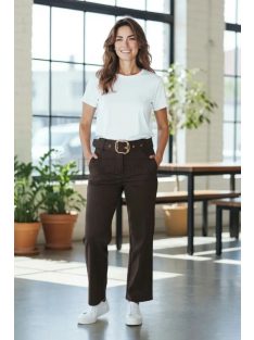 3121 Viviana – Barna elegáns egyenes szárú nadrág