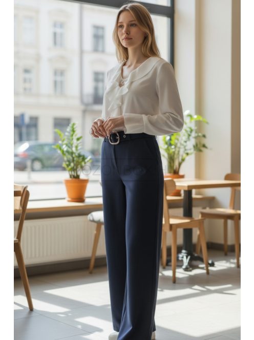 3121 Viviana – Sötétkék elegáns egyenes szárú nadrág