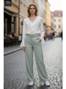   3121 Viviana – Pasztell zöld elegáns egyenes szárú nadrág