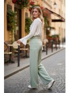3121 Viviana – Pasztell zöld elegáns egyenes szárú nadrág