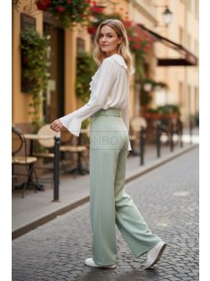   3121 Viviana – Pasztell zöld elegáns egyenes szárú nadrág