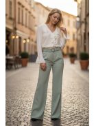 3121 Viviana – Pasztell zöld elegáns egyenes szárú nadrág