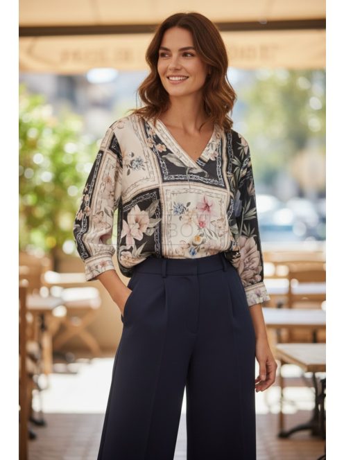 3277 Velmira Bloom felső (fekete virág)