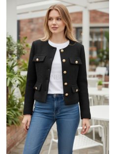 35316 Marcelline tweed blézer (fekete)