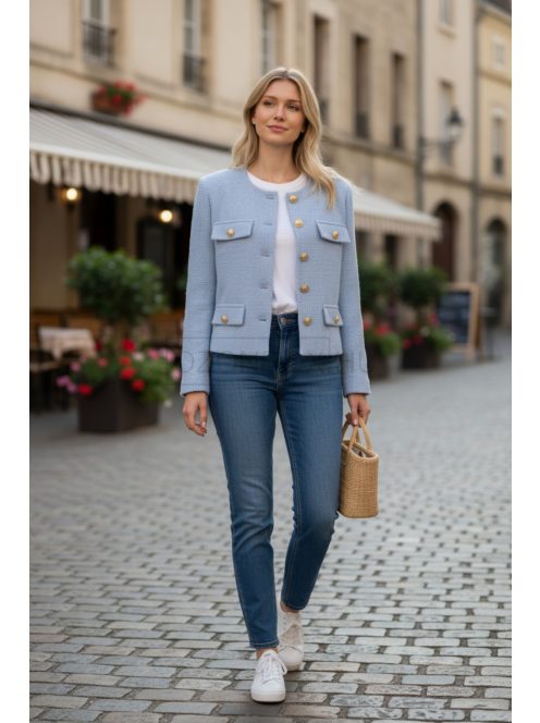 35316 Marcelline tweed blézer (pasztell kék)