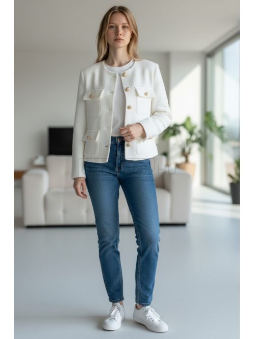 35316 Marcelline tweed blézer (fehér)