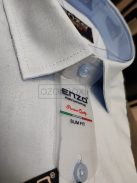 3616 SLIM FIT férfi rövid ujjú ing világoskék színben