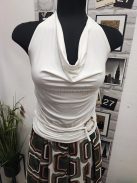 41860 Alessia – elegáns cseppnyakú női felső (fehér)