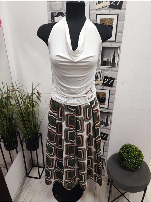 41860 Alessia – elegáns cseppnyakú női felső (fehér)