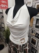 41860 Alessia – elegáns cseppnyakú női felső (fehér)