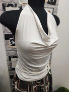 41860 Alessia – elegáns cseppnyakú női felső (fehér)