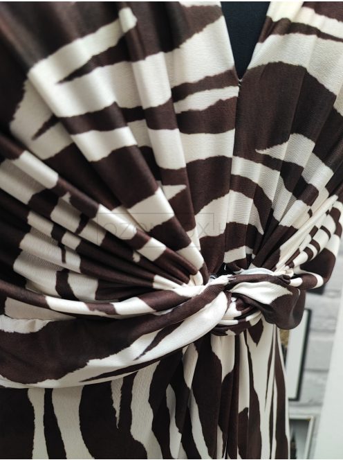 4634 Isabella – elegáns maxi ruha (kakaó zebra) 2.
