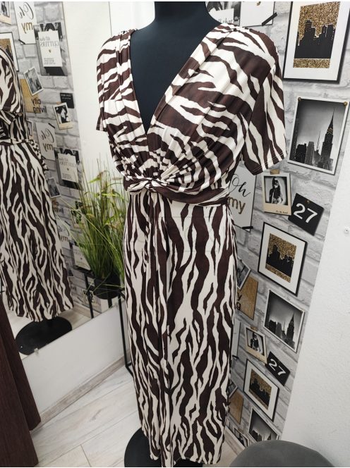 4634 Isabella – elegáns maxi ruha (kakaó zebra) 2.