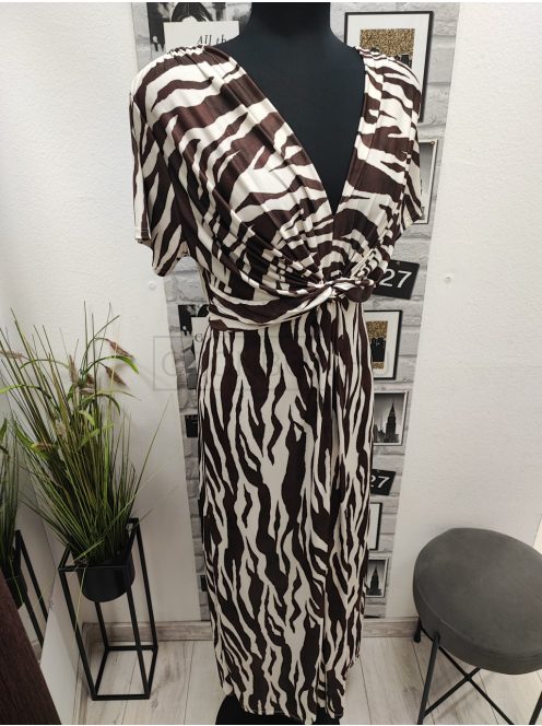 4634 Isabella – elegáns maxi ruha (kakaó zebra) 2.
