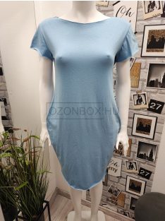 4872 EMILI rövid ujjú egyszínű miniruha babakék
