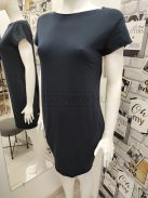 4872 EMILI rövid ujjú egyszínű miniruha sötétkék