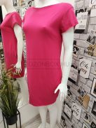 4872 EMILI rövid ujjú egyszínű miniruha pink