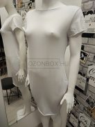 4872 EMILI rövid ujjú egyszínű miniruha fehér