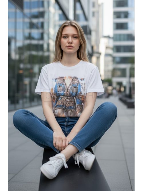 5256 Seraphina Urban nyomott póló (kék ruha)