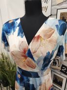 5471 Azura mintás ruha (fehér-sötétkék-világoskék-bézs)