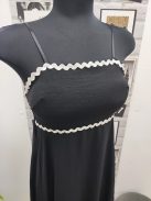 55229 MARINA pántos maxi ruha (fekete)