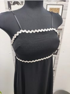 55229 MARINA pántos maxi ruha (fekete)