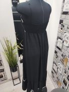55229 MARINA pántos maxi ruha (fekete)