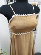 55229 MARINA pántos maxi ruha (meleg világos barna)