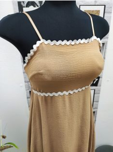 55229 MARINA pántos maxi ruha (meleg világos barna)