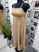 55229 MARINA pántos maxi ruha (meleg világos barna)