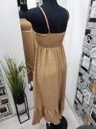 55229 MARINA pántos maxi ruha (meleg világos barna)