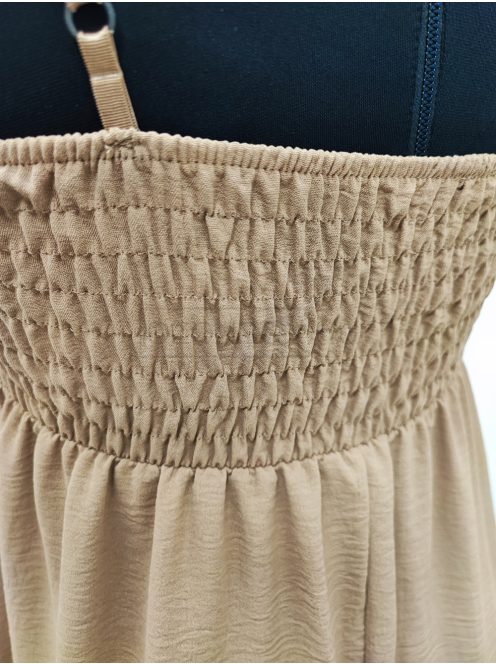 55229 MARINA pántos maxi ruha (meleg világos barna)