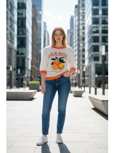   5533 Giovanna kötött felső (Papaya, Orange és Cherry mintával)