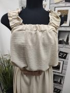 57518 SIENNA Belted Dress – női ruha (lágy bézs)