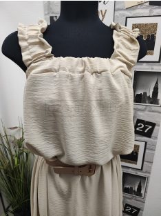 57518 SIENNA Belted Dress – női ruha (lágy bézs)