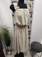 57518 SIENNA Belted Dress – női ruha (lágy bézs)
