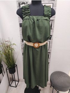 57518 SIENNA Belted Dress – női ruha (kekizöld)